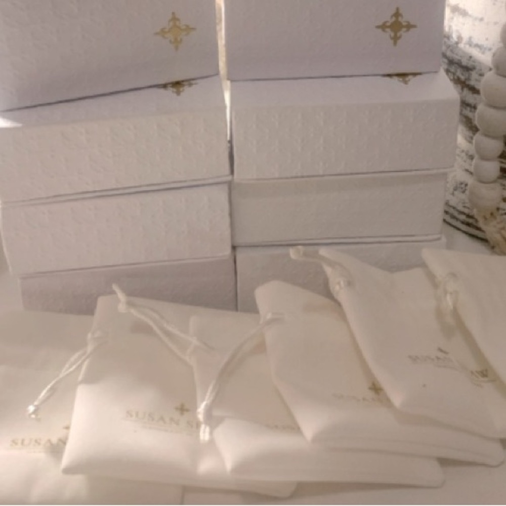 White Jewelry Pouches Susan sagen